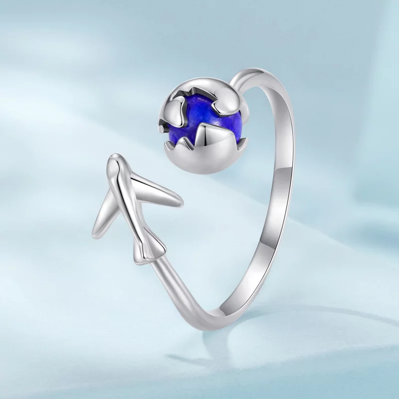 (image pour) Bague ouverte style Pandora autour du monde - SCR959-E - Afficher 2