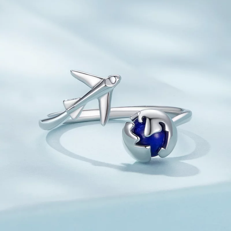 (image pour) Bague ouverte style Pandora autour du monde - SCR959-E - Afficher 3
