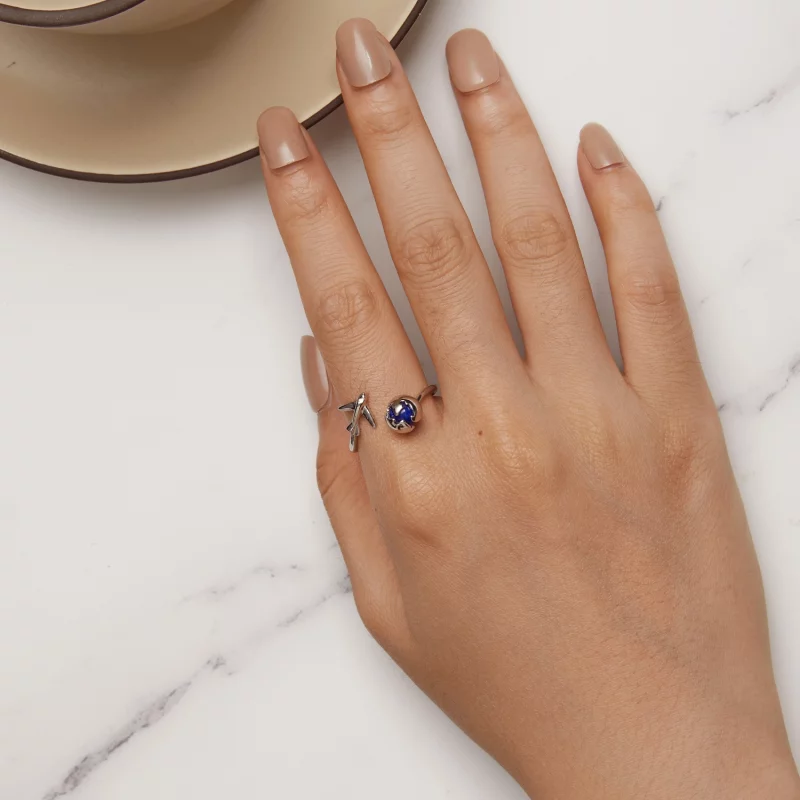 (image pour) Bague ouverte style Pandora autour du monde - SCR959-E - Afficher 5