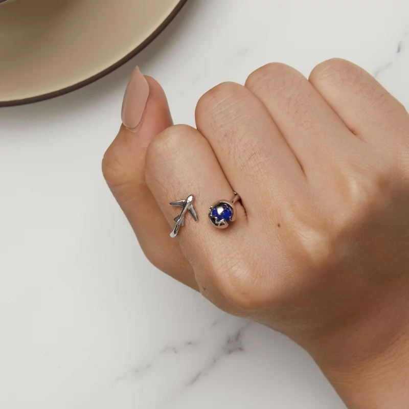 (image pour) Bague ouverte style Pandora autour du monde - SCR959-E - Afficher 6