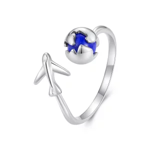 (image pour) Bague ouverte style Pandora autour du monde - SCR959-E