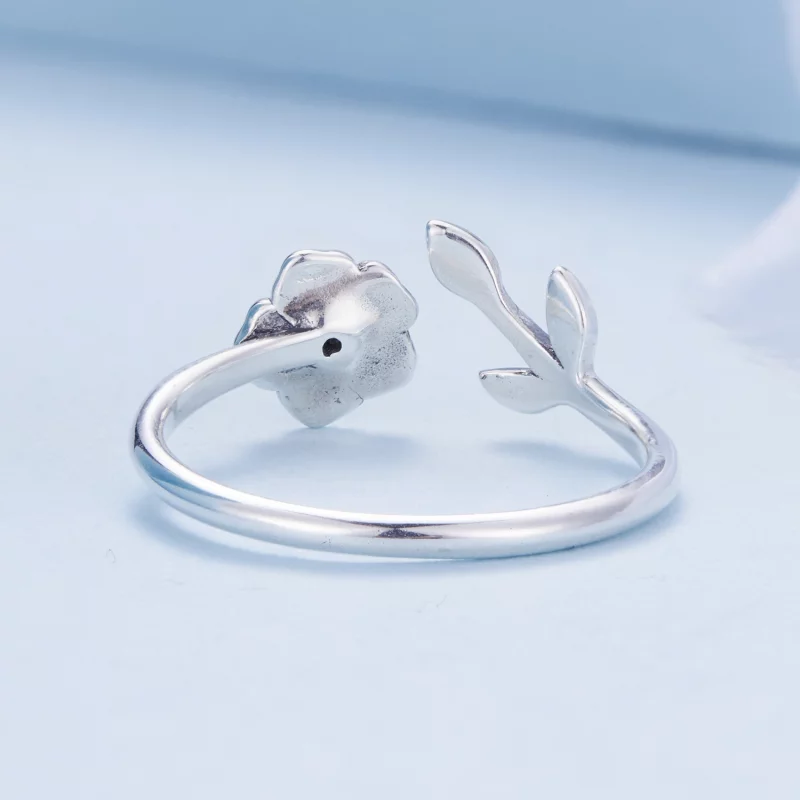 (image pour) Bague ouverte style Pandora avec fleur - BSR394 - Afficher 4