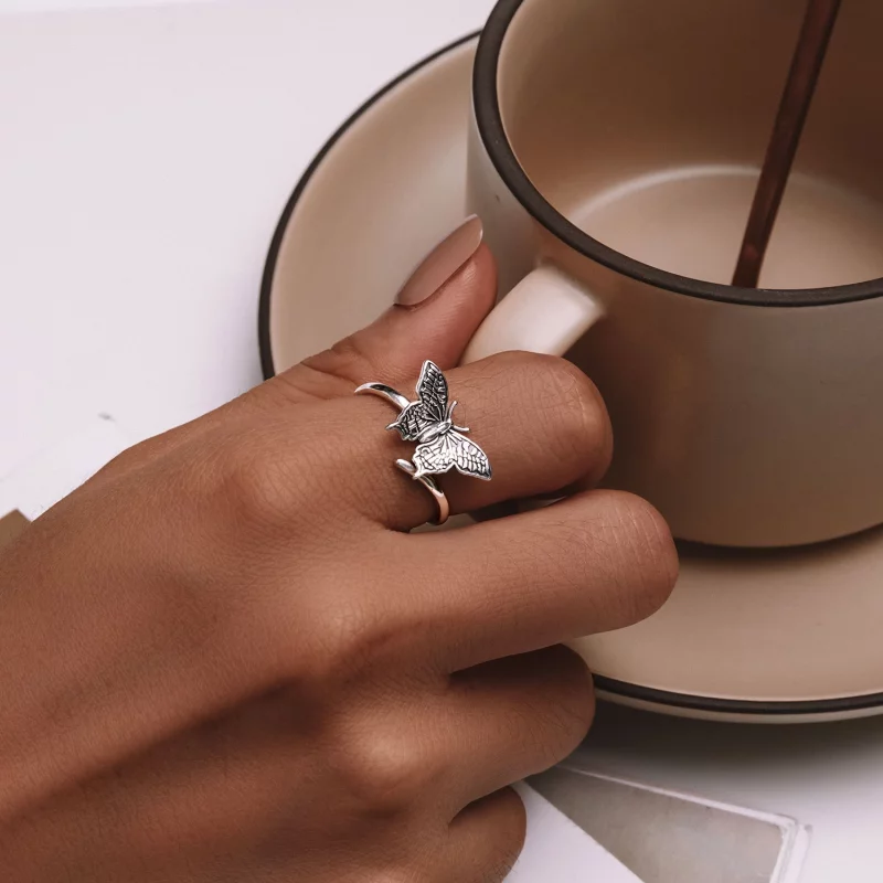 (image pour) Bague ouverte style papillon Pandora - SCR966-E - Afficher 5