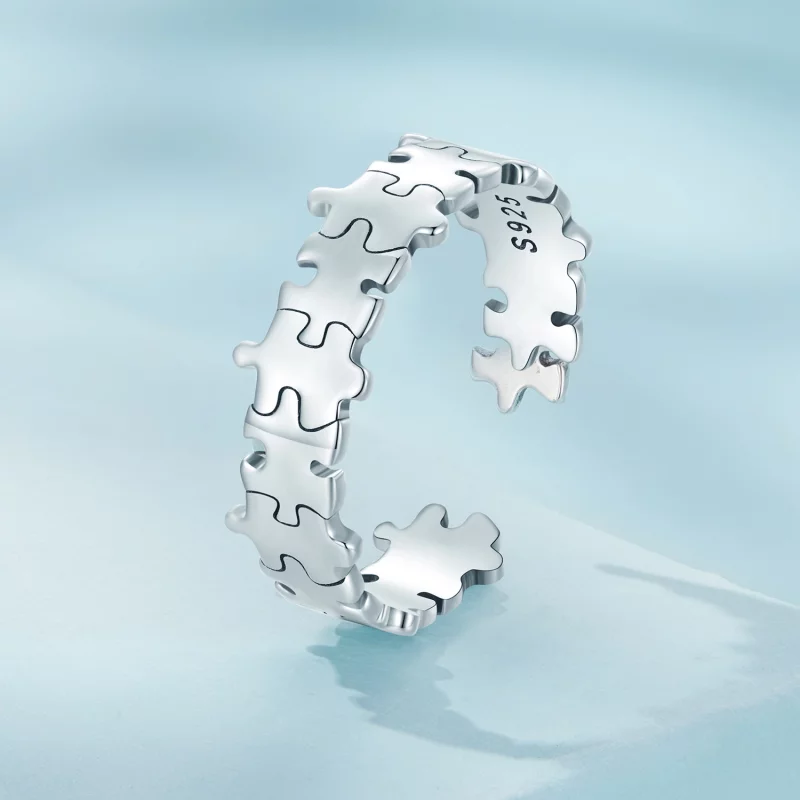 (image pour) Bague puzzle de style Pandora - SCR925 - Afficher 2