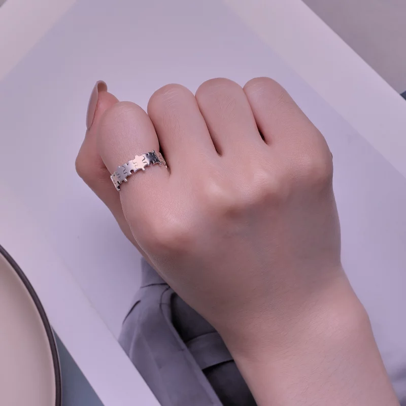 (image pour) Bague puzzle de style Pandora - SCR925 - Afficher 7