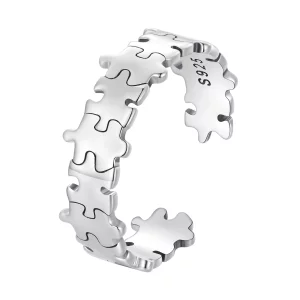 Bague puzzle de style Pandora - SCR925 (image pour) Bague puzzle de style Pandora - SCR925