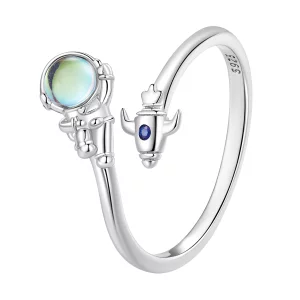 Bague style Pandora - Astronaute à bord d'une navette spatiale - SCR920 (image pour) Bague style Pandora - Astronaute à bord d'une navette spatiale - SCR920