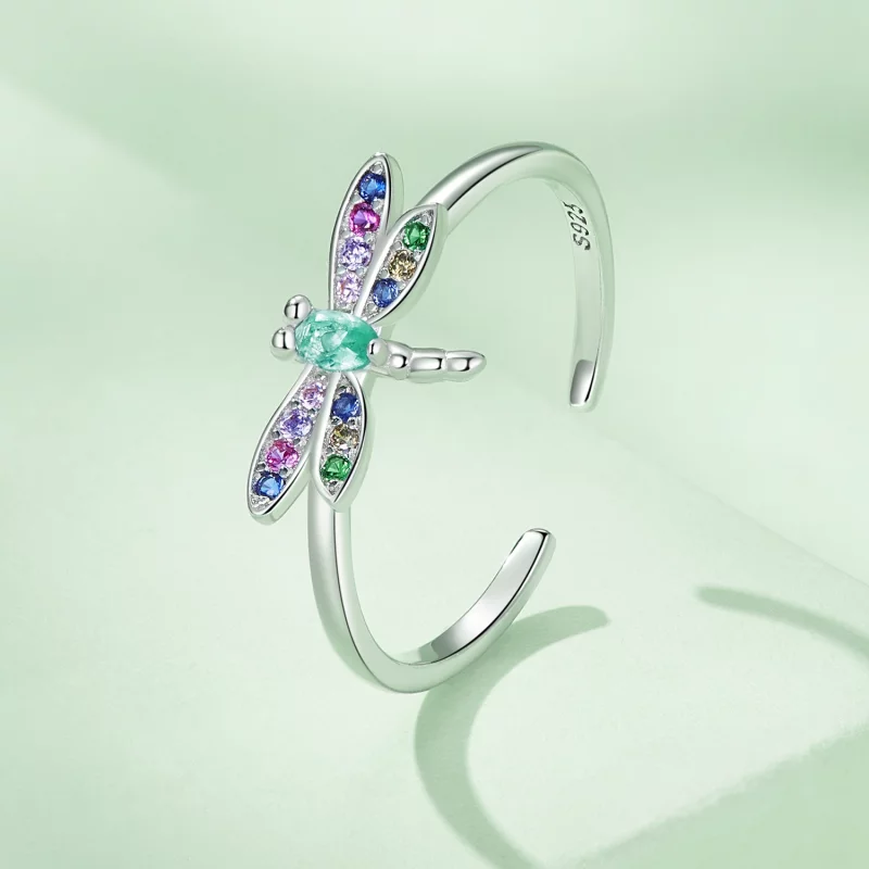 (image pour) Bague style Pandora avec libellule - BSR384 - Afficher 2