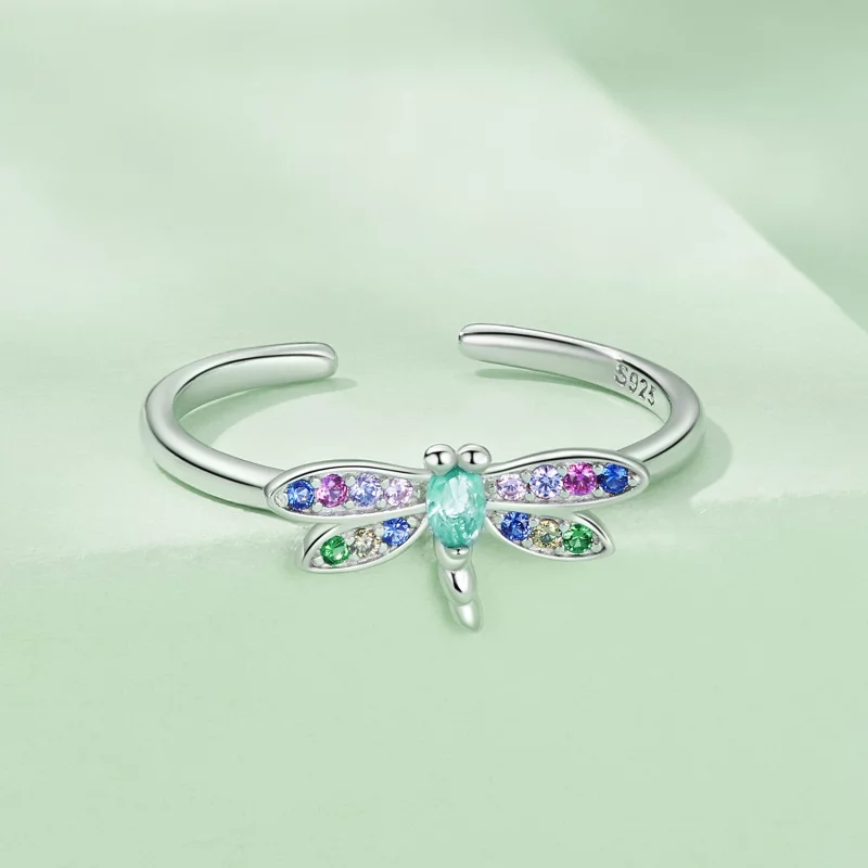 (image pour) Bague style Pandora avec libellule - BSR384 - Afficher 3