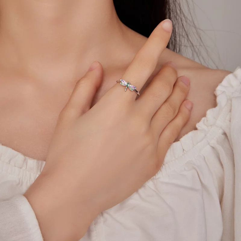 (image pour) Bague style Pandora avec libellule - BSR384 - Afficher 4