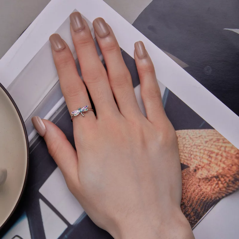 (image pour) Bague style Pandora avec libellule - BSR384 - Afficher 5