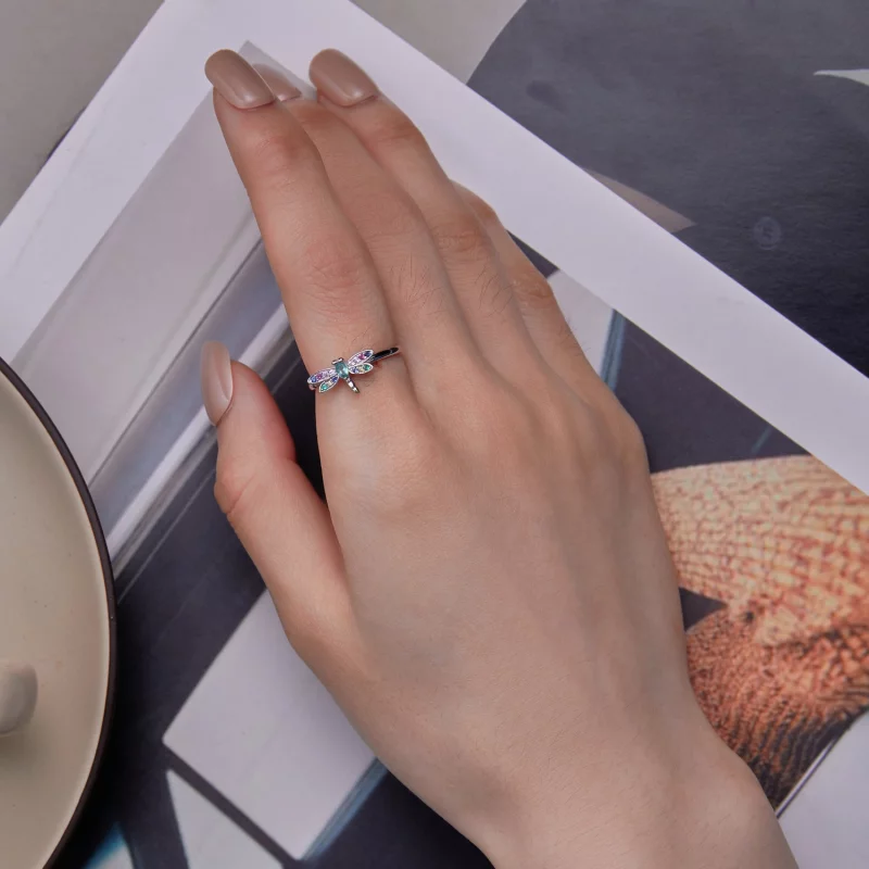 (image pour) Bague style Pandora avec libellule - BSR384 - Afficher 6