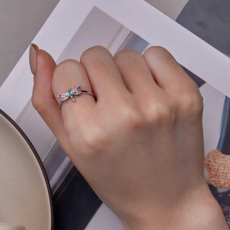 (image pour) Bague style Pandora avec libellule - BSR384 - Afficher 7