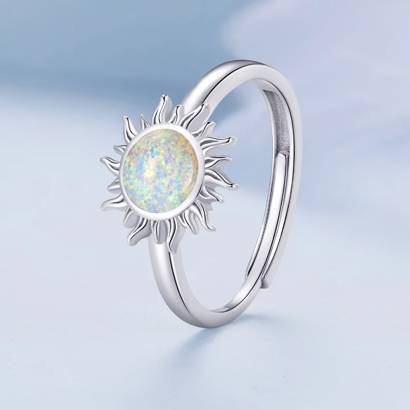 (image pour) Bague style Pandora avec opale en forme de soleil - BSR398 - Afficher 2