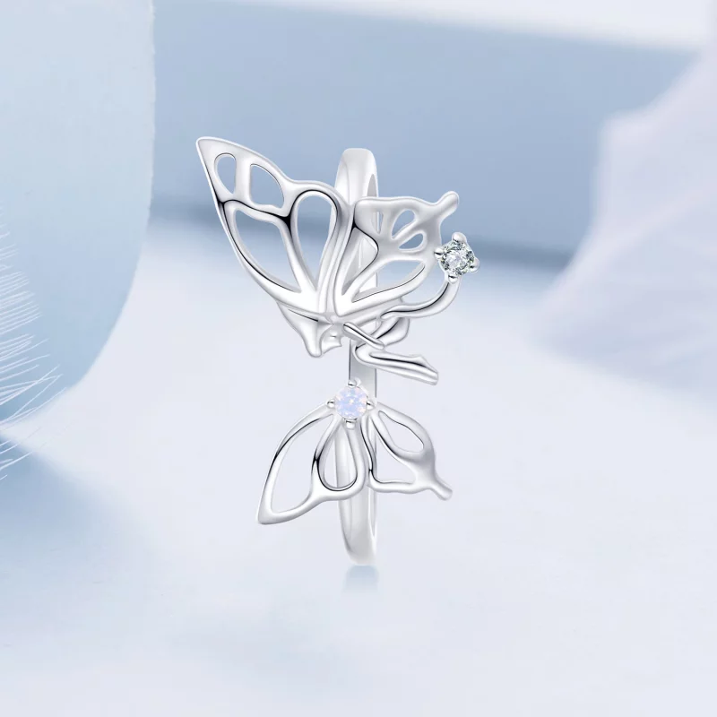 (image pour) Bague style Pandora avec papillon elfique - BSR484-E - Afficher 2