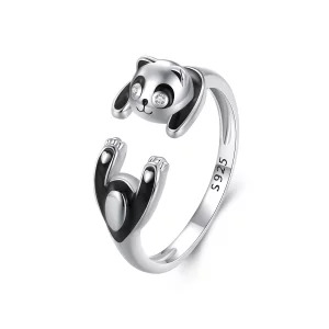 (image pour) Bague style Pandora avec un motif de panda - SCR969-E