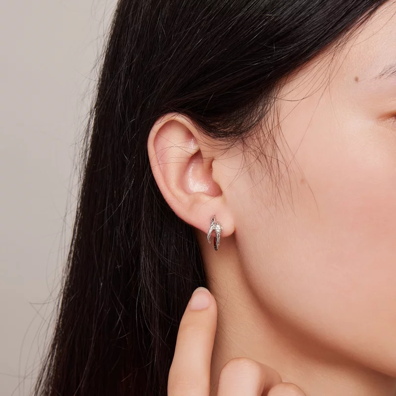(image pour) Boucles d'oreilles à anneaux en forme de serpent esprit de style Pandora - BSE81 - Afficher 7