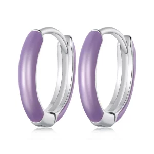 (image pour) Boucles d'oreilles à anneaux lumineux de style Pandora - SCE1644