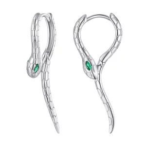 (image pour) Boucles d'oreilles à anneaux serpent de style Pandora - BSE792