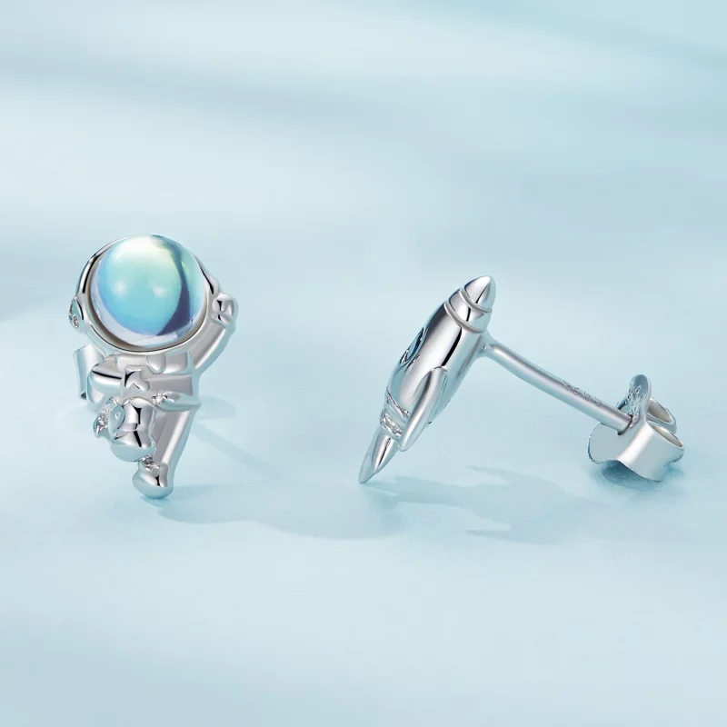 (image pour) Boucles d'oreilles asymétriques de style Pandora Spaceship - SCE1578 - Afficher 3