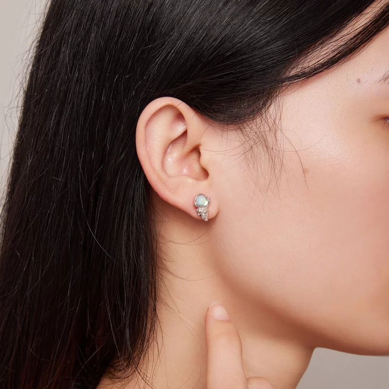 (image pour) Boucles d'oreilles asymétriques de style Pandora Spaceship - SCE1578 - Afficher 5