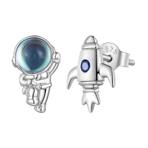 (image pour) Boucles d'oreilles asymétriques de style Pandora Spaceship - SCE1578