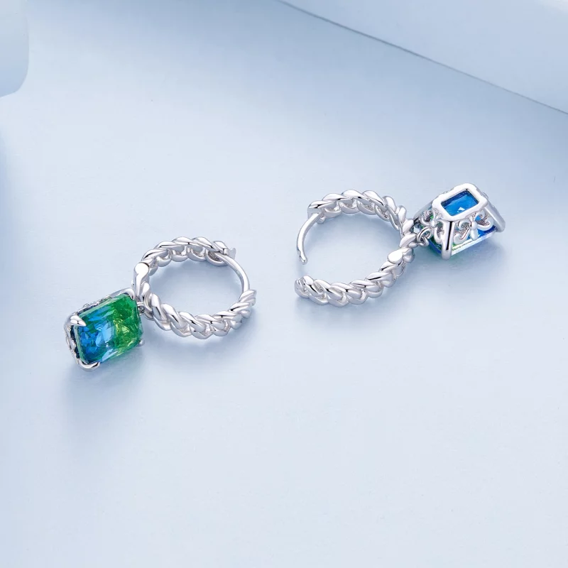 (image pour) Boucles d'oreilles à chaîne style Pandora - BSE887 - Afficher 4