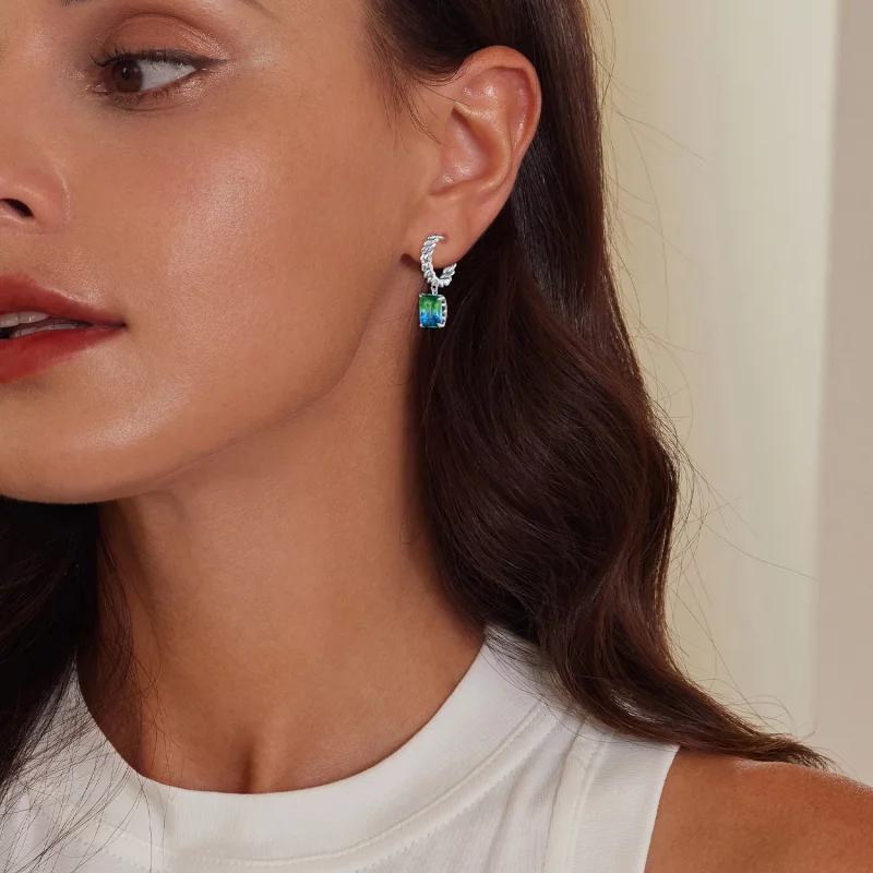 (image pour) Boucles d'oreilles à chaîne style Pandora - BSE887 - Afficher 5