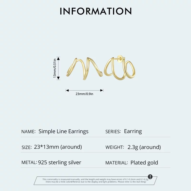 (image pour) Boucles d'oreilles à clous de style Pandora avec lignes simples - SCE986-B - Afficher 5