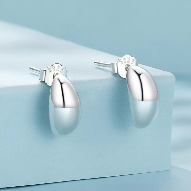 (image pour) Boucles d'oreilles clous de style Pandora avec lune - SCE1632 - Afficher 2