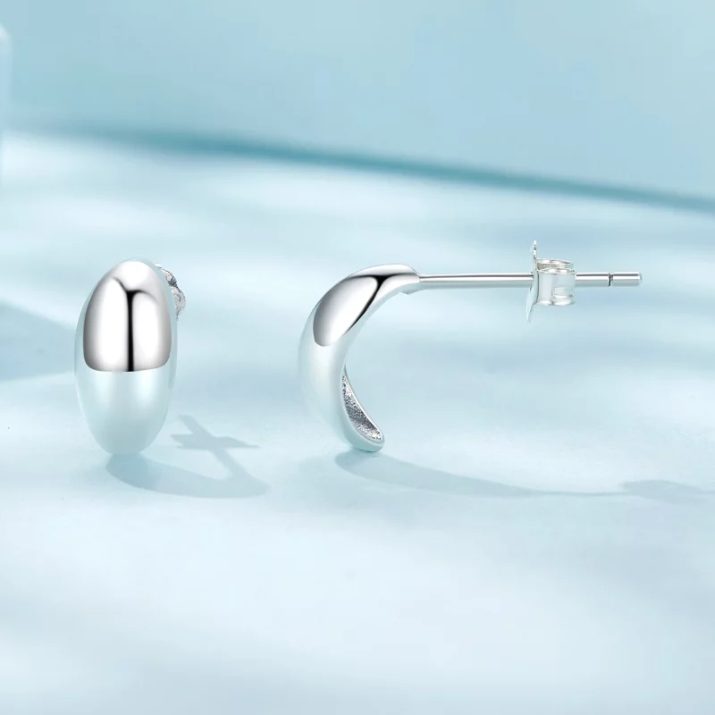 (image pour) Boucles d'oreilles clous de style Pandora avec lune - SCE1632 - Afficher 4