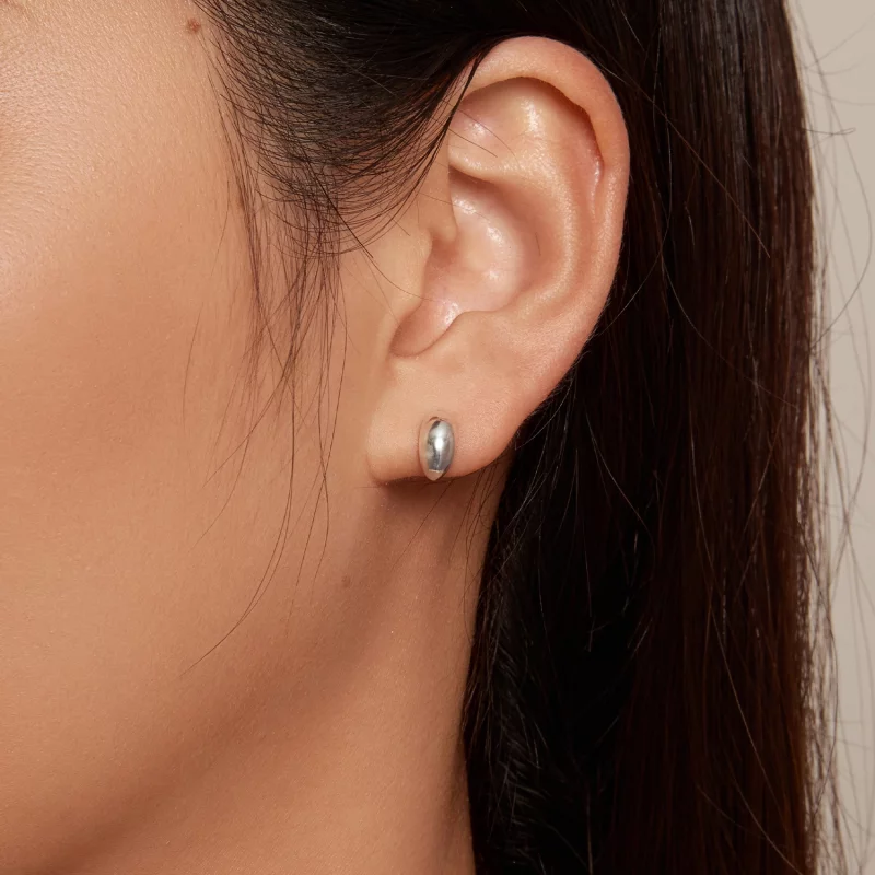 (image pour) Boucles d'oreilles clous de style Pandora avec lune - SCE1632 - Afficher 5