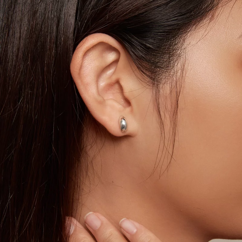 (image pour) Boucles d'oreilles clous de style Pandora avec lune - SCE1632 - Afficher 6