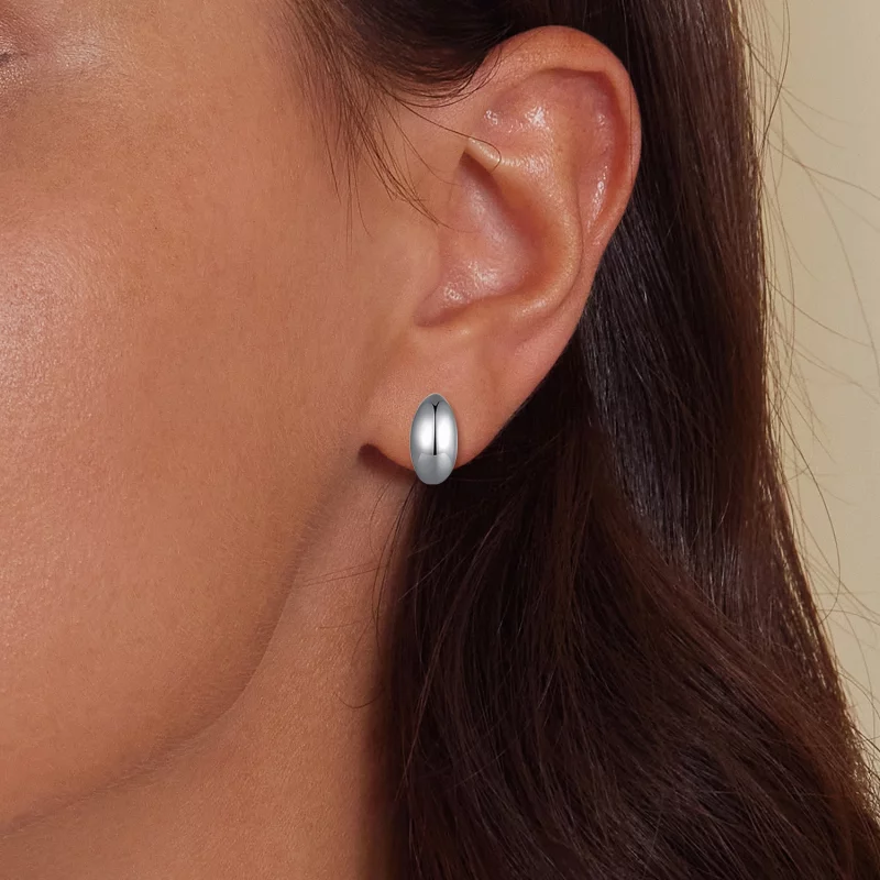 (image pour) Boucles d'oreilles clous de style Pandora avec lune - SCE1632 - Afficher 9