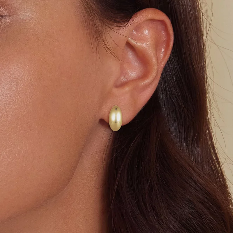 (image pour) Boucles d'oreilles clous de style Pandora en forme de lune - SCE1632-B - Afficher 5