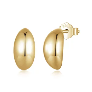 (image pour) Boucles d'oreilles clous de style Pandora en forme de lune - SCE1632-B