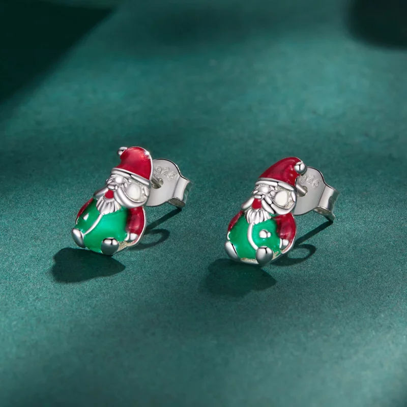 (image pour) Boucles d'oreilles à clous de style Pandora qui brillent dans le noir pour Noël - Afficher 2
