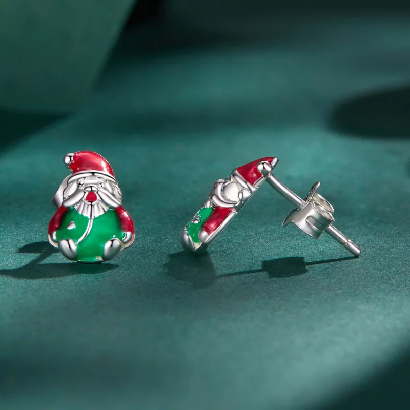 (image pour) Boucles d'oreilles à clous de style Pandora qui brillent dans le noir pour Noël - Afficher 3
