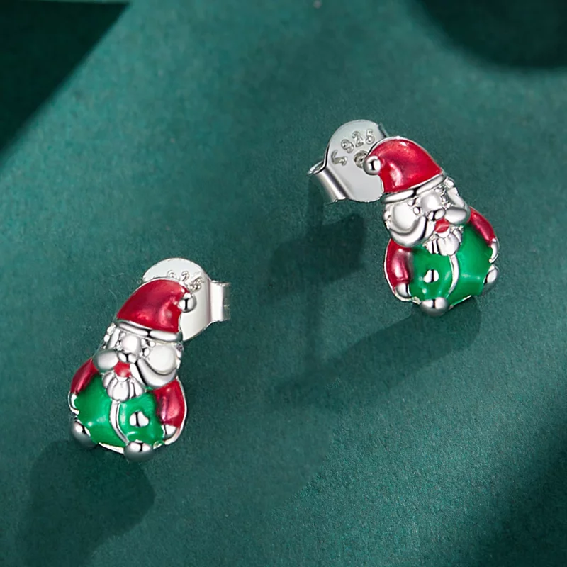 (image pour) Boucles d'oreilles à clous de style Pandora qui brillent dans le noir pour Noël - Afficher 4
