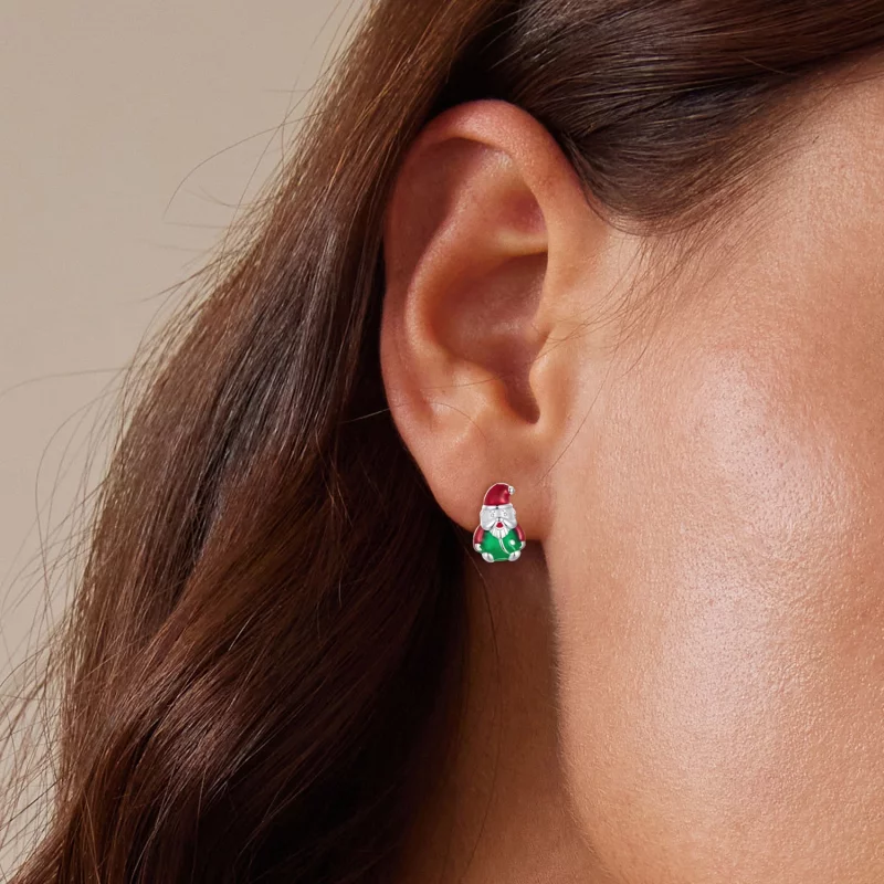 (image pour) Boucles d'oreilles à clous de style Pandora qui brillent dans le noir pour Noël - Afficher 5