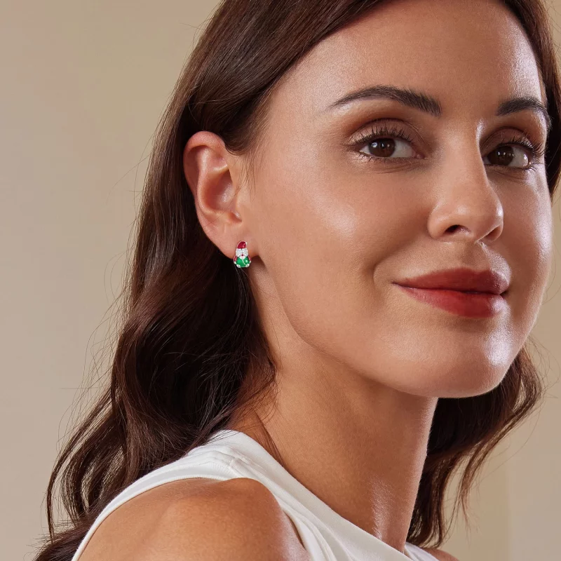 (image pour) Boucles d'oreilles à clous de style Pandora qui brillent dans le noir pour Noël - Afficher 6