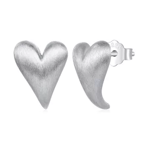 (image pour) Boucles d'oreilles clous en forme de cœur de style Pandora - BSE916
