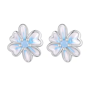 (image pour) Boucles d'oreilles à clous style Pandora avec fleurs - SCE1572