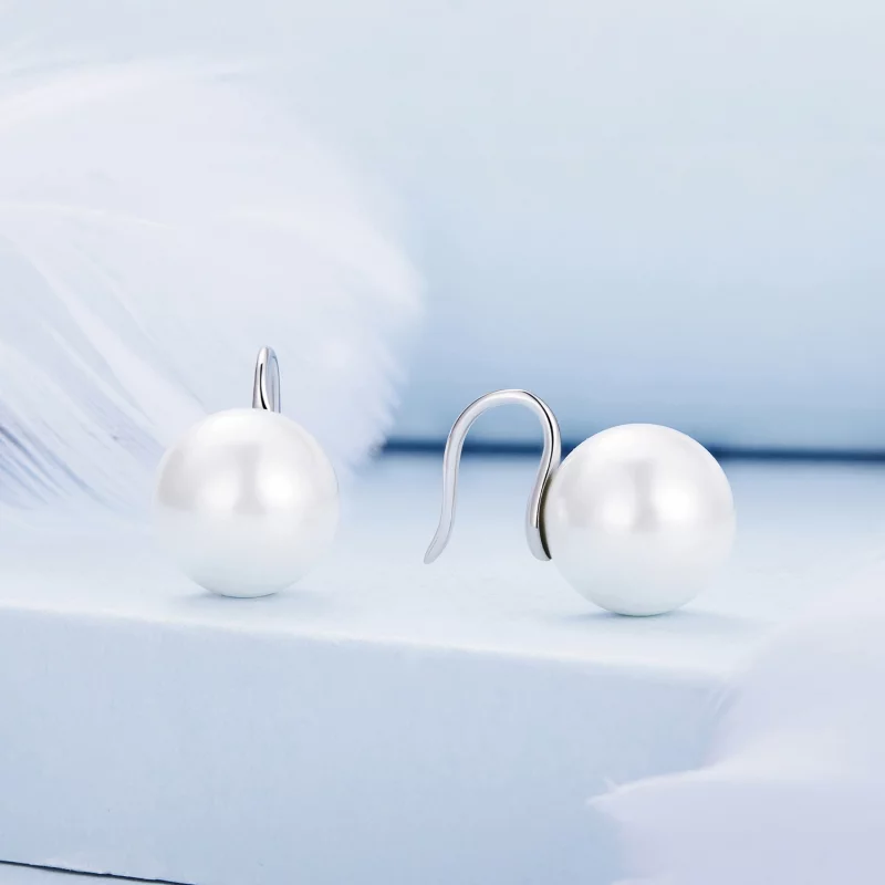 (image pour) Boucles d'oreilles à clous style Pandora avec perles - BSE857 - Afficher 2