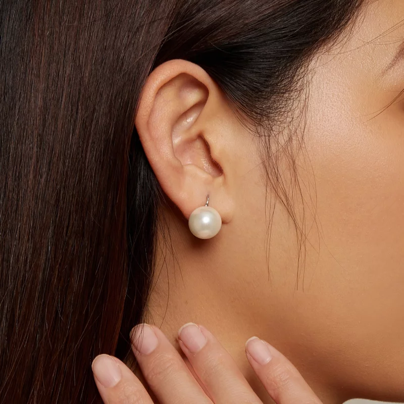 (image pour) Boucles d'oreilles à clous style Pandora avec perles - BSE857 - Afficher 5