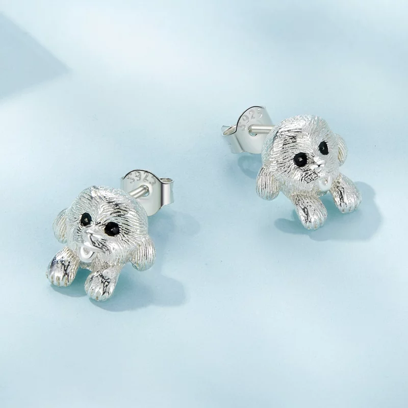 (image pour) Boucles d'oreilles à clous Teddy style Pandora - SCE1631 - Afficher 3