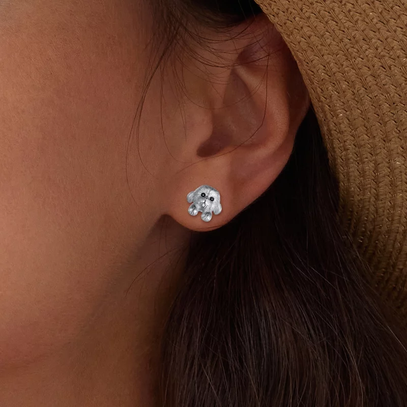 (image pour) Boucles d'oreilles à clous Teddy style Pandora - SCE1631 - Afficher 9