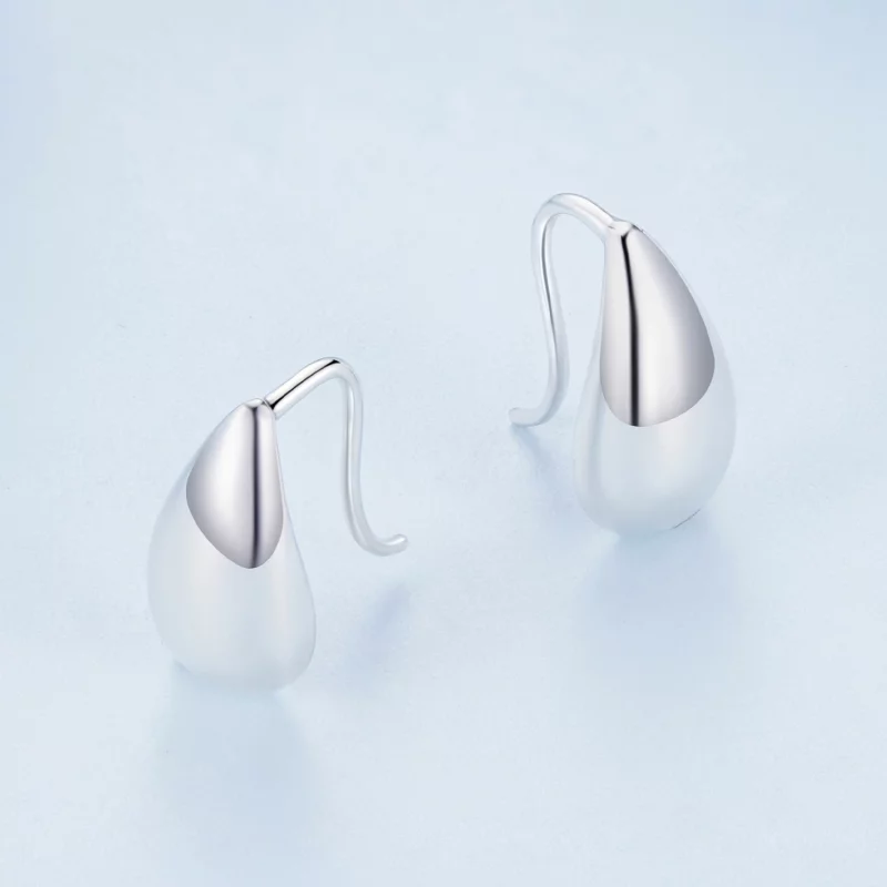 (image pour) Boucles d'oreilles clous étincelantes en forme de gouttes d'eau de style Pandora - Afficher 3