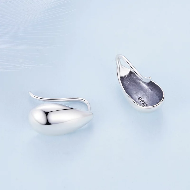 (image pour) Boucles d'oreilles clous étincelantes en forme de gouttes d'eau de style Pandora - Afficher 4