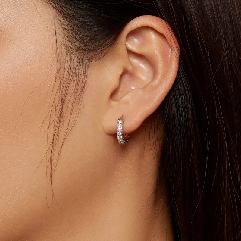 (image pour) Boucles d'oreilles créoles de style Pandora Style Shine - BSE868 - Afficher 5